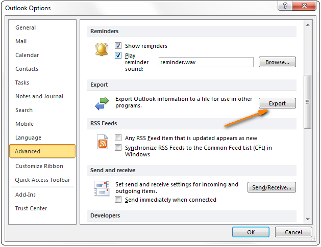 import contacts to outlook mailing list